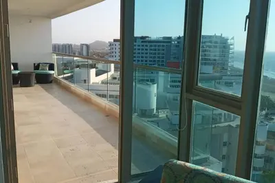 a balcony with a view of a city from a building at Luxury apartment in Morros - Cartagena de Indias in Cartagena de Indias