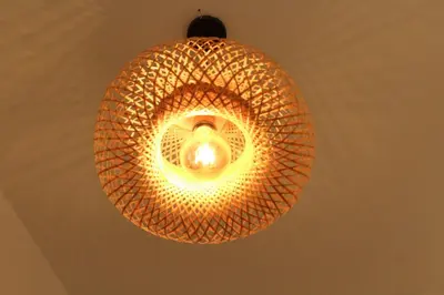 a light fixture hanging from a ceiling at Hostal Casa Torres Centro Historico - Adults Only in Cartagena de Indias